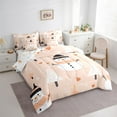 thumbnail image 3 of Manfei Kawaii Orange Snowman Bedding Comforter Set 7pcs for Kids, Rustic Xmas Tree Queen Bedding Sets, Merry Christmas Reversible Queen Sheet Sets, Super Cozy Room Decor, 3 of 7