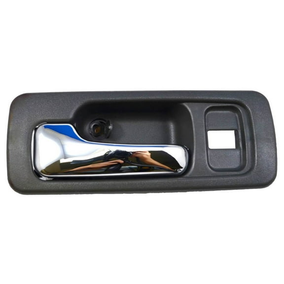PT Auto Warehouse HO-2578MG-FL - Inner Interior Inside Door Handle, Gray Housing with Chrome Lever - 4-Door Sedan, Driver Side Front Fits select: 1990-1993 HONDA ACCORD