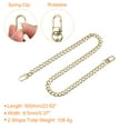 thumbnail image 2 of Correas de Cadena Planas de Hierro Unique Bargains 24' 2uds Monedero Reemplazo Dorado Tono, 2 of 6