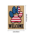 thumbnail image 4 of AMHNF American Flag Paw Print Welcome Linen Garden Flag 12x18 inch, Memorial Day Independence Day Yard Flag for Spring Summer Home Outdoor Garden Decoration, 4 of 5
