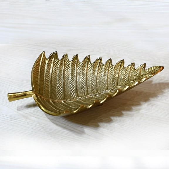 HANDMADE ECO-FRIENDLY 100% ALUMINUM TRADITIONAL PATTERN GOLD DECORATIVE TRAYS- 13.38'' x 9.05'' x 2.75'' SIZE, GOLD COLOR, TRADITIONAL DESIGN, DECORATIVE TRAYS BBH HOMES