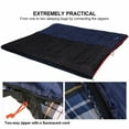 thumbnail image 3 of RedSwing Cotton Flannel Adult Sleeping Bag for Camping and Backpacking, Cold-Weather Envelope Sleeping Bag with 4lbs Filling Options, 3 of 8