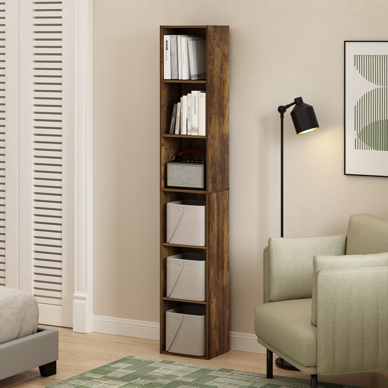 Furinno PASIR 6-Tier Bookcase, Amber Oak photo 1