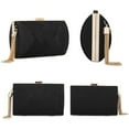thumbnail image 3 of LZCKDPX Womens Evening Clutch Bag Designer Evening Handbag Hand Bag,Lady Party Wedding Clutch Purse,Black-elegant Tassel, 3 of 7