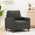 thumbnail image 1 of vidaXL Fauteuil Gris Foncé 60 cm Velours, 1 of 5