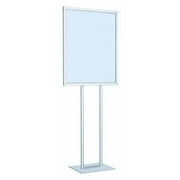 Testrite Visual Products LF228-B Poster SignHolders 22 in.X28 in. Double Pole Signholder- Silver