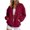 Wine, variant on Women Button Drop Shoulder Round Neck Long Sleeve Casual Loose Color Block Cardigan Jacket, Pink S