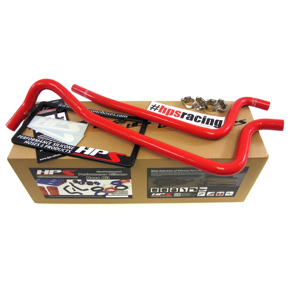 HPS Red ReinForced Silicone Heater Hose Kit For Jeep 02-06 Wrangler TJ 4.0L
