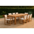 thumbnail image 2 of Meridian Furniture Tulum Blanc Cassé Résistant à l'Eau Chaise de Salle à Manger d'Extérieur avec Accoudoirs, 2 of 8