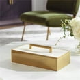 thumbnail image 2 of Uttermost Wessex Traditional Metal/Faux Shagreen Decorative Box in Brass/White, 2 of 8