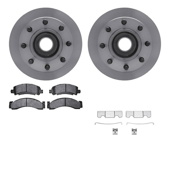 Dynamic Friction Company Front Brake Rotors with 5000 Advanced Brake Pads includes Hardware 6512-48234