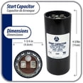 thumbnail image 2 of Appli Parts motor start capacitor 590-708 Mfd (microfarads) uF 250 VAC universal fit for electric motor applications 1-3/4 in Diameter 4-3/8 in Height CON-590-250, 2 of 8