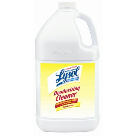 Professional Lysol Disinfectant Deodorizing Cleaner, Lemon, 128oz