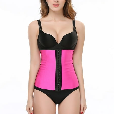

Rewenti Women Plus Size Clearance Women s Court Corset Short Waist Clip Steel Frame Body Shaping Garment Waist Corset Body Shaping Underwear Vest Body Shaping Top with Tummy Control Pink 12(XXL)