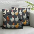 thumbnail image 3 of COMIO  Watercolor Chicken Breeds Chart Throw Pillow Cover,Farmhouse Chicken Hen Rooster Decorative Cushion Cover for Country Home Farm,Chicken Gifts for Chicken Lovers Women Kids Men Girls, 3 of 5