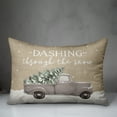 thumbnail image 3 of Creative Products Dashing Through the Snow Painted Tree Truck 14x20 Spun Poly Pillow, 3 of 3