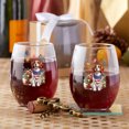thumbnail image 3 of Brittany Spaniel Celebrates Spring and Enjoys a Happy Easter 15oz Stemless Wine Glass Mug Brittany Dog Lover Gifts Idea Wine Glasses Cup - 02001, 3 of 5