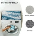 thumbnail image 6 of TSOVTHRID Blue Whit Marble Print Washing Machine Dust Cover Top Mat Anti-scratch Washer Dryer Top Cover 24'' x 19.7'' Appliance Protector for Washer Microwave Refrigerator, 6 of 8