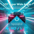 thumbnail image 2 of Backup Camera for Cars AHD 1080P 170 Degree Wide View Angle Rear View Camera Back up Camera with Clear Night Vision IP68 Waterproof CVBS Reverse Camera for Car Sedans SUV MPV Van Pickup (6m Cable), 2 of 9