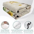 thumbnail image 4 of Queen Quilt Set 90''x96'', Sunflower Lightweight Summer Bedspread Coverlet Set with 2 Pillow Shams, Vintage Botanical Breathable All Season Quilt Bedding for Bedroom/Guest Room Farmhouse Retro Floral, 4 of 9