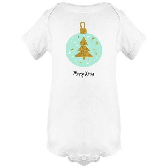 Merry Xmas Sparkle Pine Tree Bodysuit Infant -Image by Shutterstock, 6 Months