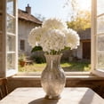 thumbnail image 5 of 18.5 inch Lifelike Artificial Hydrangea Large Real Touch Flowers Artificial Flowers Dry Flowers Outdoor Wedding Christmas Office Family Party Living Room Table Decoration （White）, 5 of 6