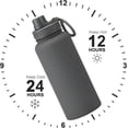 thumbnail image 6 of 32oz Space Water Bottle Large Metal Stainless Steel Water Flask Big Sports Travel Mens Water Bottle for Gym Hiking (Gray), 6 of 8