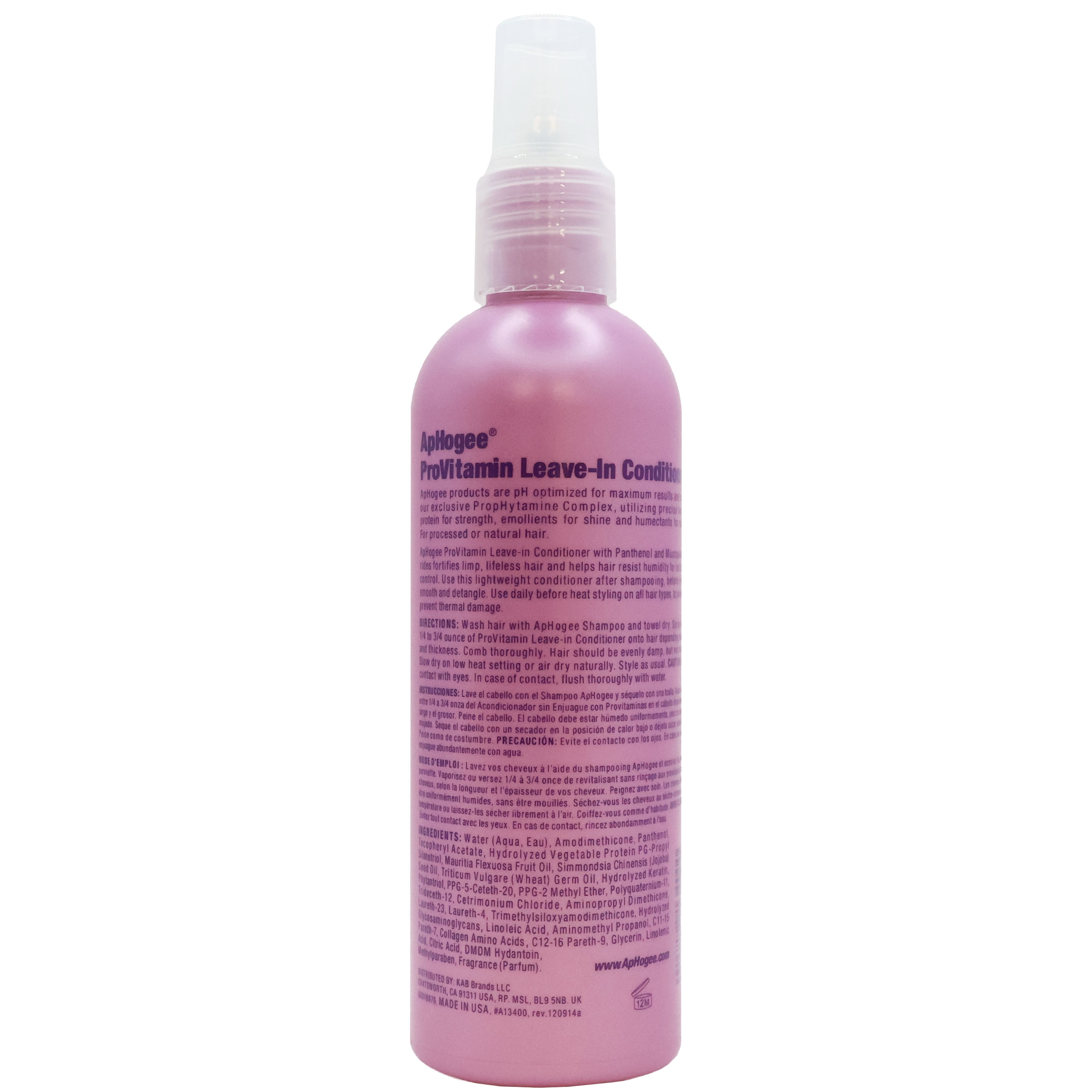 Aphogee Pro-Vitamin Hair Leave-In Conditioner, 8 Oz, Pack of 12