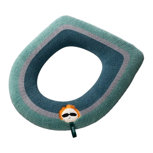 Alfombrilla de baño cálida y acogedora en forma de O con asa, diseño minimalista, accesorios de baño