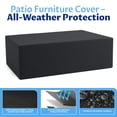 thumbnail image 3 of LazySunsets 5 Piece Aluminum Patio Furniture Set, 7-Seat Oversized Outdoor Sectional with Fire Pit Table, Light Gray, 3 of 9