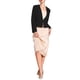 thumbnail image 2 of BLAZER FORMAL DE MUJER CON DETALLE DE TWEED Y MANGAS LARGAS, CUELLO EN V, CON VOLANTES, CORTO, NEGRO, 2 of 5