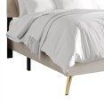 thumbnail image 6 of Castle Place Glamour Luxe Velvet Upholstered Twin Platform Bed, Beige, 6 of 8