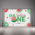 thumbnail image 3 of Watermelon Themed Sweetie One Banner Party Backdrop Decorations for Baby Shower Birthday Party Celebrations Photography Props Summer Party Decor Background, 3 of 8