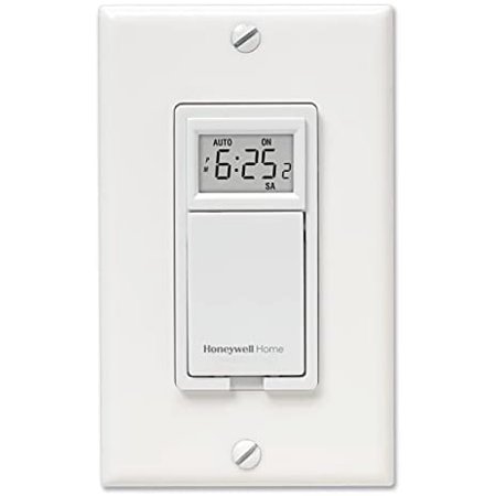 HONEYWELL Light Switch, 7 Day, Programmable, White