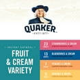 thumbnail image 2 of Quaker Instant Oatmeal, Fruit & Cream 4 Flavor Variety Pack, Individual Packets, 48 Count, 2 of 8