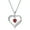 01-Garnet, variant on 14k White Gold-plated Mom Heart Women Jewelry Pendant Necklace