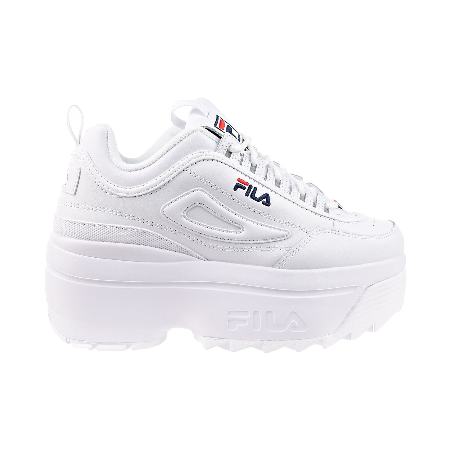 Fila Disruptor II Wedge Women's Shoes White-Navy-Red 5fm00704-125 ...