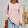 thumbnail image 6 of SUNBS Long Sleeve Shirts for Women Crewneck Sweatshirt Casual Pullover Ladies Tops and Blouses, 6 of 7