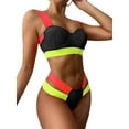 thumbnail image 2 of Txlixc Mujeres 2PCS Traje de baño Vendaje Correas anchas Sujetador con aros Calzoncillos Traje de baño dividido Txlixc  Sexy, 2 of 9