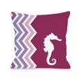 thumbnail image 1 of Bella Casa 72265PL16 Un 16 x 16 Po Chevron Oreiller Hippocampe&44; Fuchsia, 1 of 1