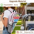 thumbnail image 5 of Xoenoiee Capybara Heart Print Clear Backpack for Girls, Large Capacity PVC Schoolbag Transparent Bookbag Elementary Kindergarten Preschool Student Rucksack with Adjustable Straps, 5 of 7
