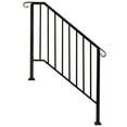 thumbnail image 2 of Matte Black 3-Step Courtyard Staircase Handrail, 2 of 4
