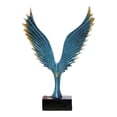 thumbnail image 1 of Estatua de águila con alas extendidas, adorno de colección, decoración del hogar, dormitorio, oficina, resina Azul, 1 of 9