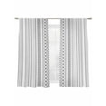 thumbnail image 2 of Black White Striped Semi Sheer Curtains 72 Inch Length 2 Panels Set, Modern Farmhouse Geometric Sheer Kitchen Curtain Privacy Voile Window Curtain for Living Room Bedroom Rod Pocket Drapes, 2 of 7