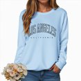 thumbnail image 2 of Towmus Women's Oversized Sweatshirt Los Angeles California Casual Long Sleeve Raglan Shirts Cool Letter Print Pullover Tops, 2 of 5