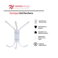 thumbnail image 4 of Perchero de Pared Namaro Design con 6 Ganchos color blanco OR-435020, 4 of 4