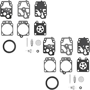 2 Juego de Diafragmas WALBRO K20-WYJ para Oleomac 753t, 746t, Husqvarna 142r, 143rii, Makita, Honda GX25 GX35 Efco 725F / *Mitsubishi TL 26-33-43-52 *Kawasaki TH 34 / *Desbrozadoras Chinas