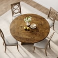 thumbnail image 3 of EDTara Grande Table à Manger Ronde en Bois de 47 Pouces, 4 à 6 Places, Construction Robuste, Sans Chaises, 3 of 7