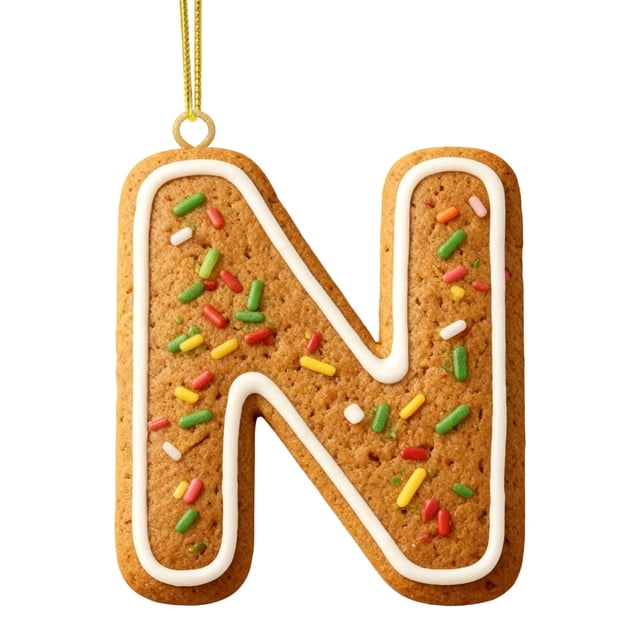 Adorno Navideño con 26 Letras, Colgante para Árbol de Navidad, Adornos Personalizados, Decoración Navideña, Decoración Colgante para Árbol de Navidad.