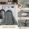 thumbnail image 5 of SIXHOME 5'x7' Area Rugs for Living Room Non Slip Washable Rugs Floral Farmhouse Rugs for Bedroom Dining Room Office Soft Indoor Carpet Vintage Home Decor，Dark Green, 5 of 7